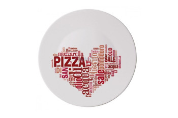 Тарілка для піци 33см "I LOVE PIZZ RED" Bormioli Roccо Ronda