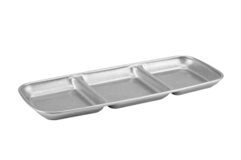 Трисекційна тарілка з нержавіючої сталі 22,5×9см Vintage Silver