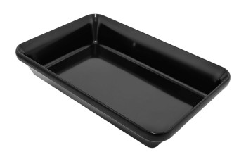 Блюдо для викладання продуктів з меламіну 20х15х5,5см чорне