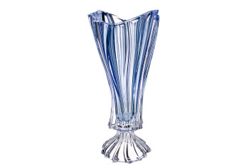 Ваза на нозі 40см Aurum Crystal Plantica Blue 