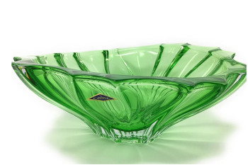 Фруктовниця 33см Aurum Crystal Plantica Green 