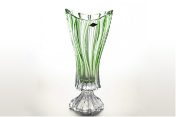 Ваза на нозі 40см Aurum Crystal Plantica Green 