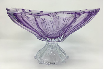 Фруктовниця на нозі 33см Aurum Crystal Plantica Amethyst 