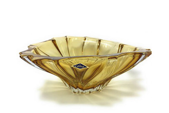 Фруктовниця 33см Aurum Crystal Plantica Amber 