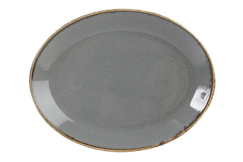 Блюдо овальне 31х24см Porland Dark Grey