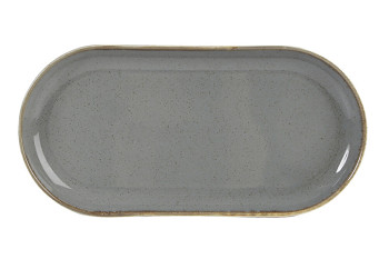 Блюдо овальне 30х15см Porland Dark Grey