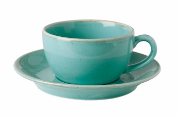 Чашка 200мл з блюдцем 15см Porland Turquoise